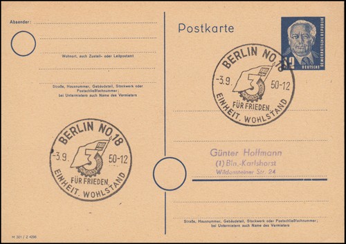 Ddr pieck druckvermerk - 45/01,