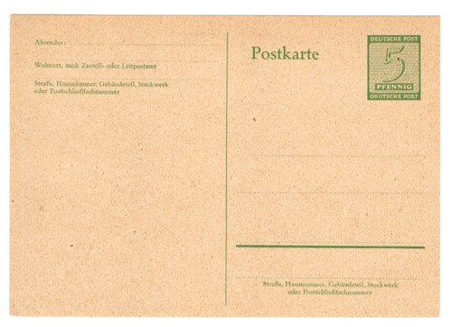 Sbz sachsen ganzsache - 5, p